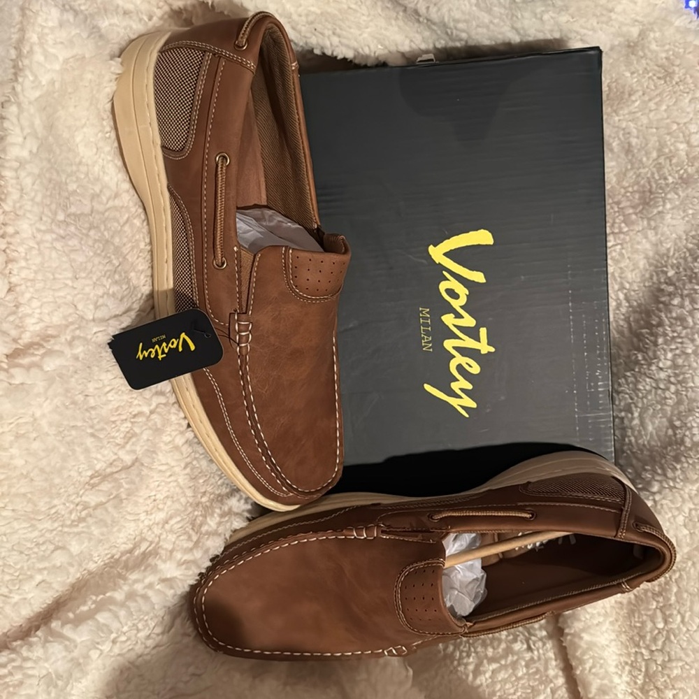 Men’s Dark/Brown Loafers Casual size 10.5 Brand: Vostey Brand New, Never Worn